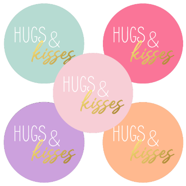 Sticker Set | 40 mm | Hugs & Kisses