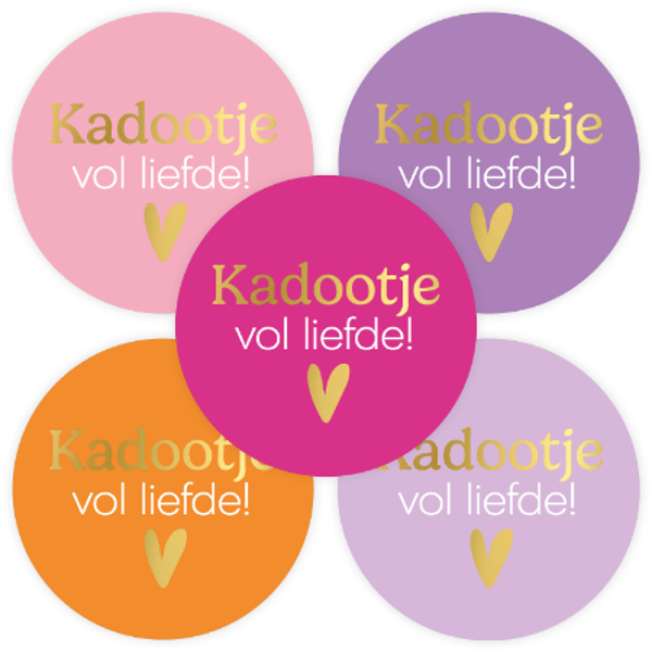 Sticker Set | 40 mm | Kadootje vol liefde