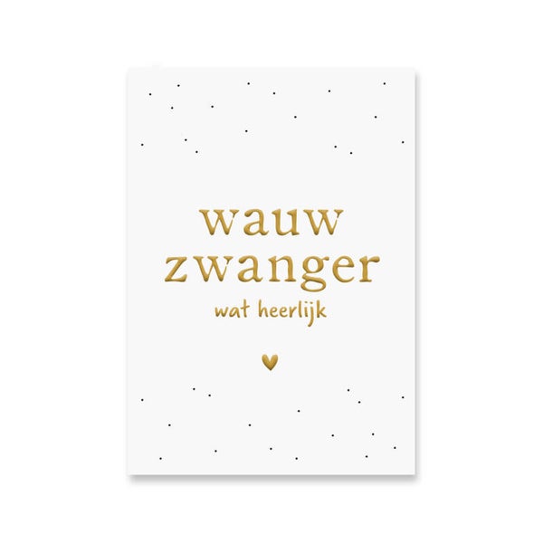 Ansichtkaart  | Wauw zwanger