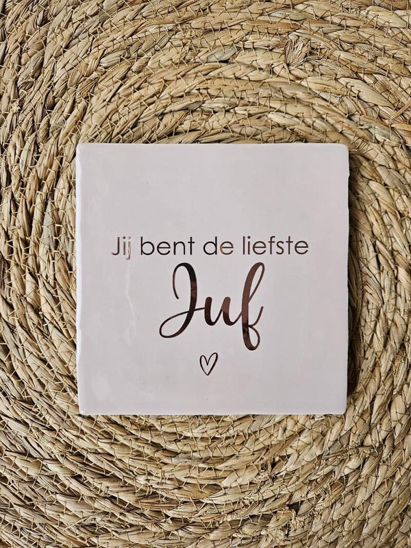 Jij bent de liefste juf | Pink | Rosegold