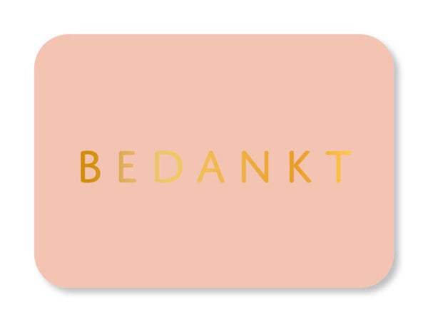 Cadeau Kaartje | Bedankt | Liggend