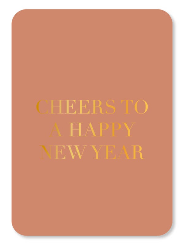 Ansichtkaart | Cheers to a happy new year