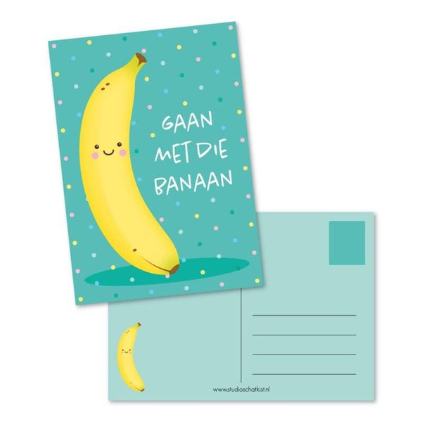 Ansichtkaart | Gaan met die BANAAN