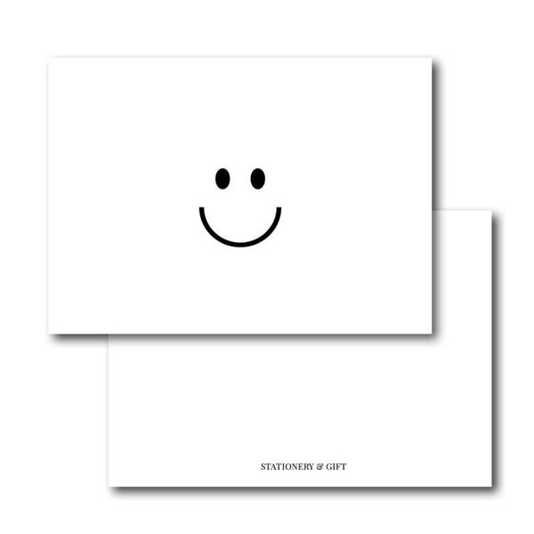Cadeau Kaartje | Smiley | White Black