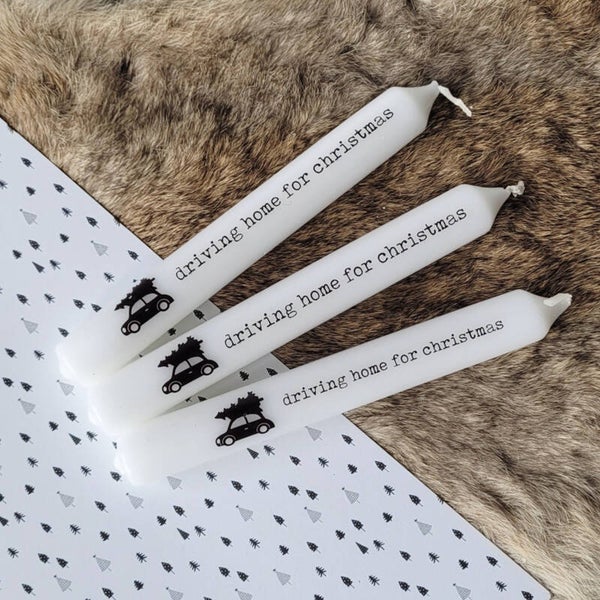 Tekstkaars | Driving home for Christmas