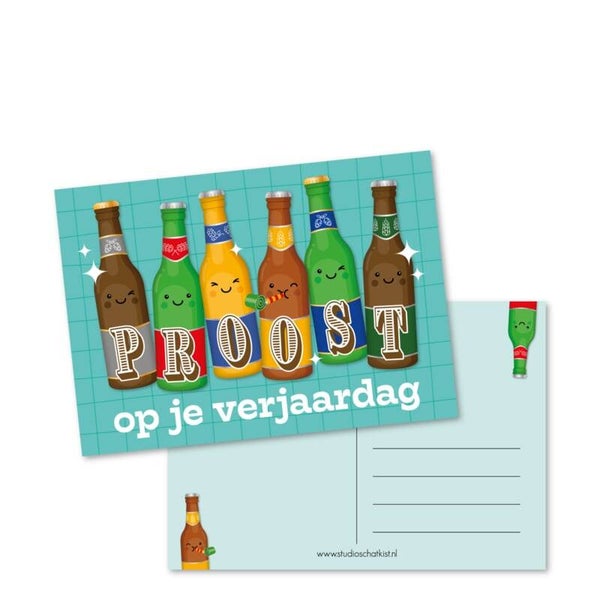 Ansichtkaart | PROOST op je verjaardag