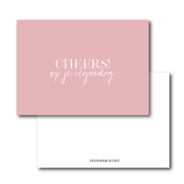 Cadeau Kaartje | Cheers op je verjaardag