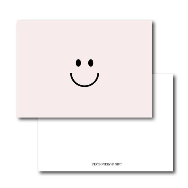 Cadeau Kaartje | Smiley | Pink Black