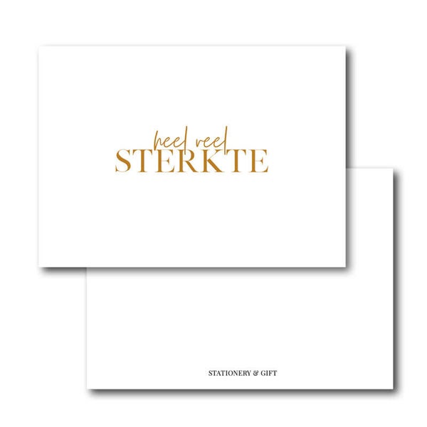 Cadeau Kaartje | Heel veel sterkte