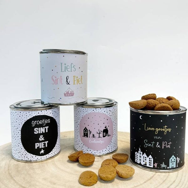 Blikje met wikkel | Liefs Sint & Piet
