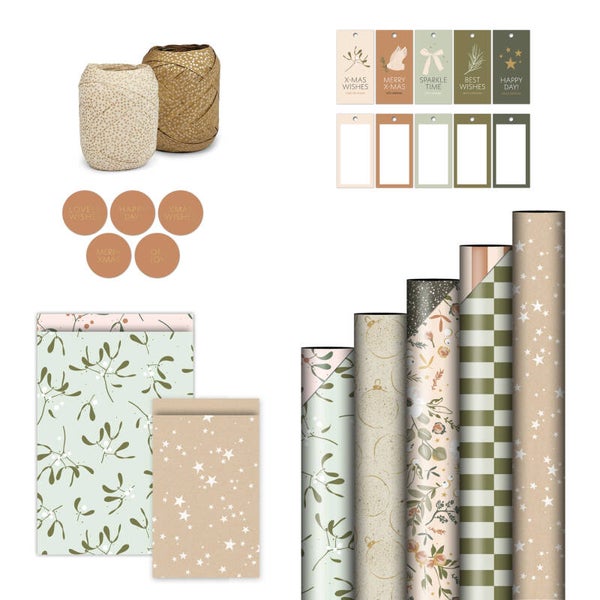 Cadeaupapier Set | Comfort & Joy | Natural