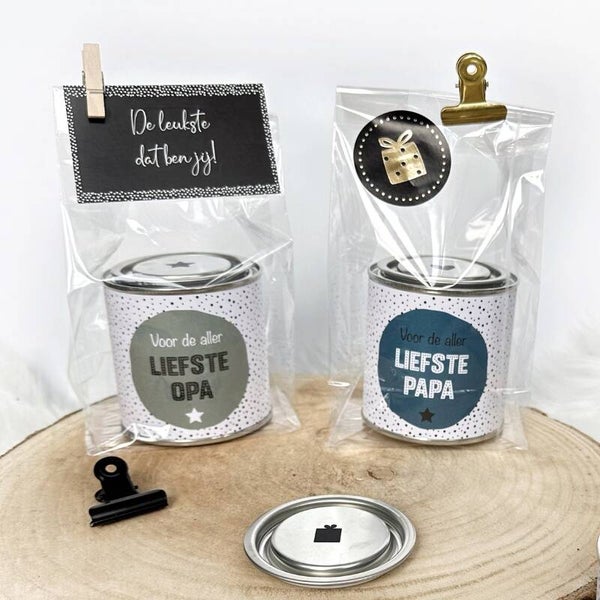 Blikje met wikkel | Liefste papa