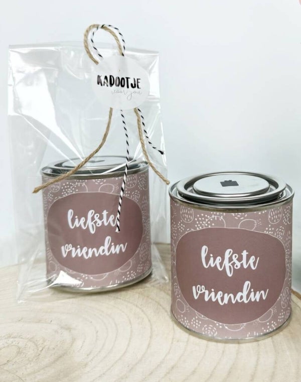 Blikje met wikkel | Liefste vriendin