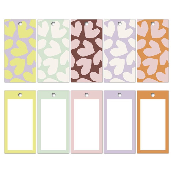 Cadeau Label Set | XL Solo Hearts | Warm