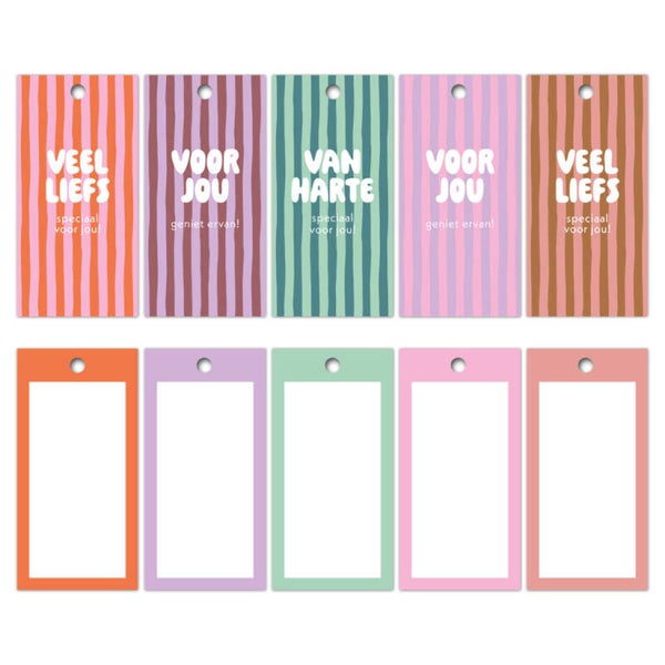 Cadeau Label Set | Lazy Stripes