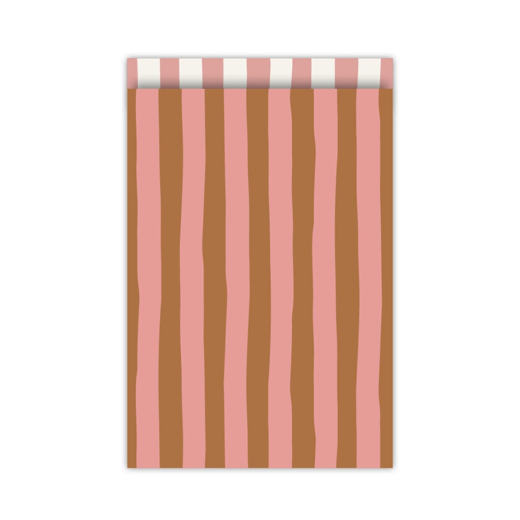 Cadeau Zakje | 17 x 25 | Lazy Stripes | Calm Base