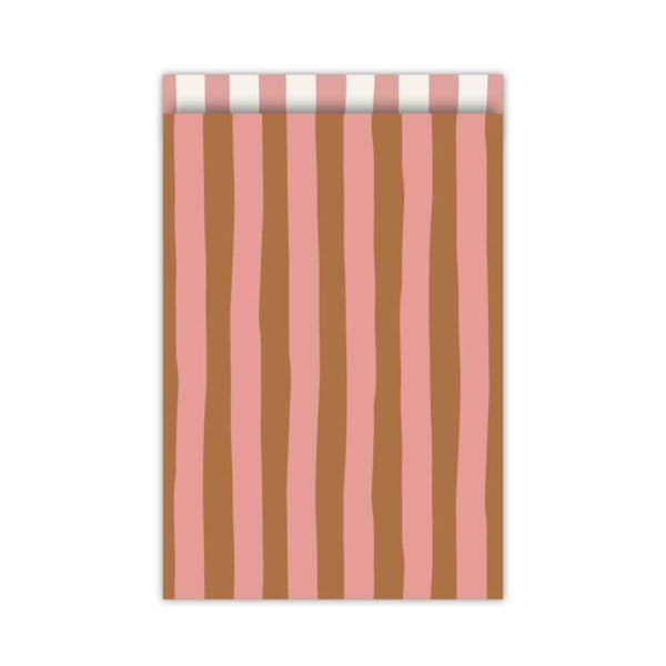 Cadeau Zakje | 17 x 25 | Lazy Stripes | Calm Base