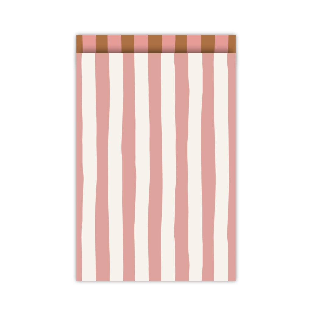 Cadeau Zakje | 17 x 25 | Lazy Stripes | White Pink