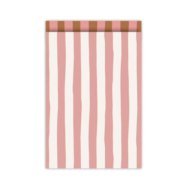 Cadeau Zakje | 17 x 25 | Lazy Stripes | White Pink