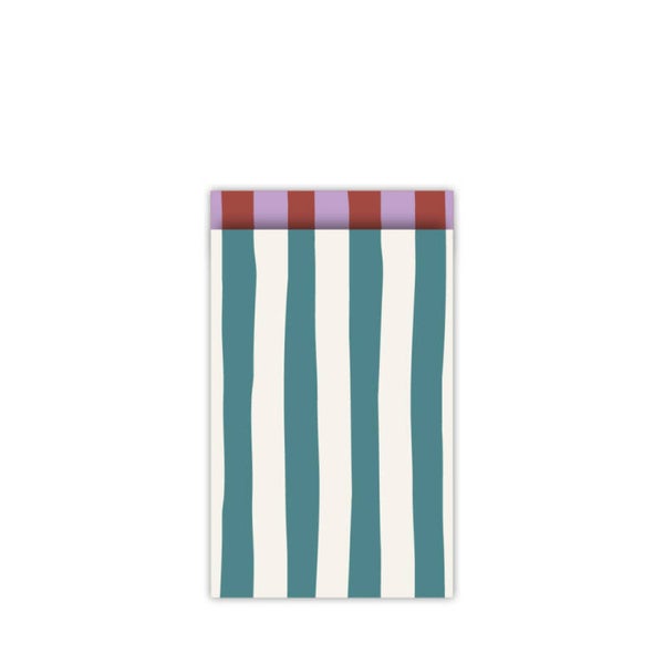 Cadeau Zakje | 12 x 19 | Lazy Stripes | Petrol