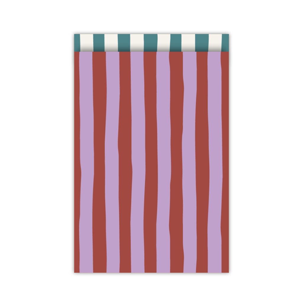 Cadeau Zakje | 17 x 25 | Lazy Stripes | Lilac