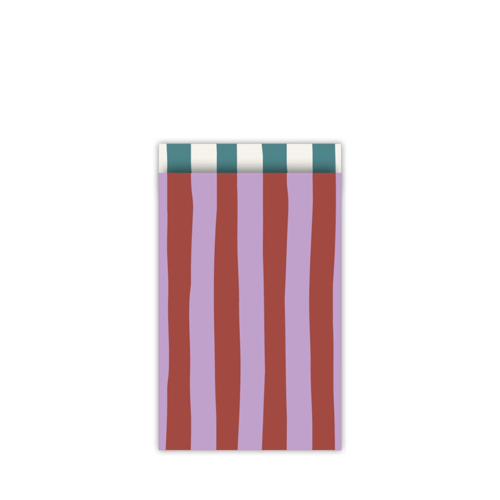 Cadeau Zakje | 12 x 19 | Lazy Stripes | Lilac