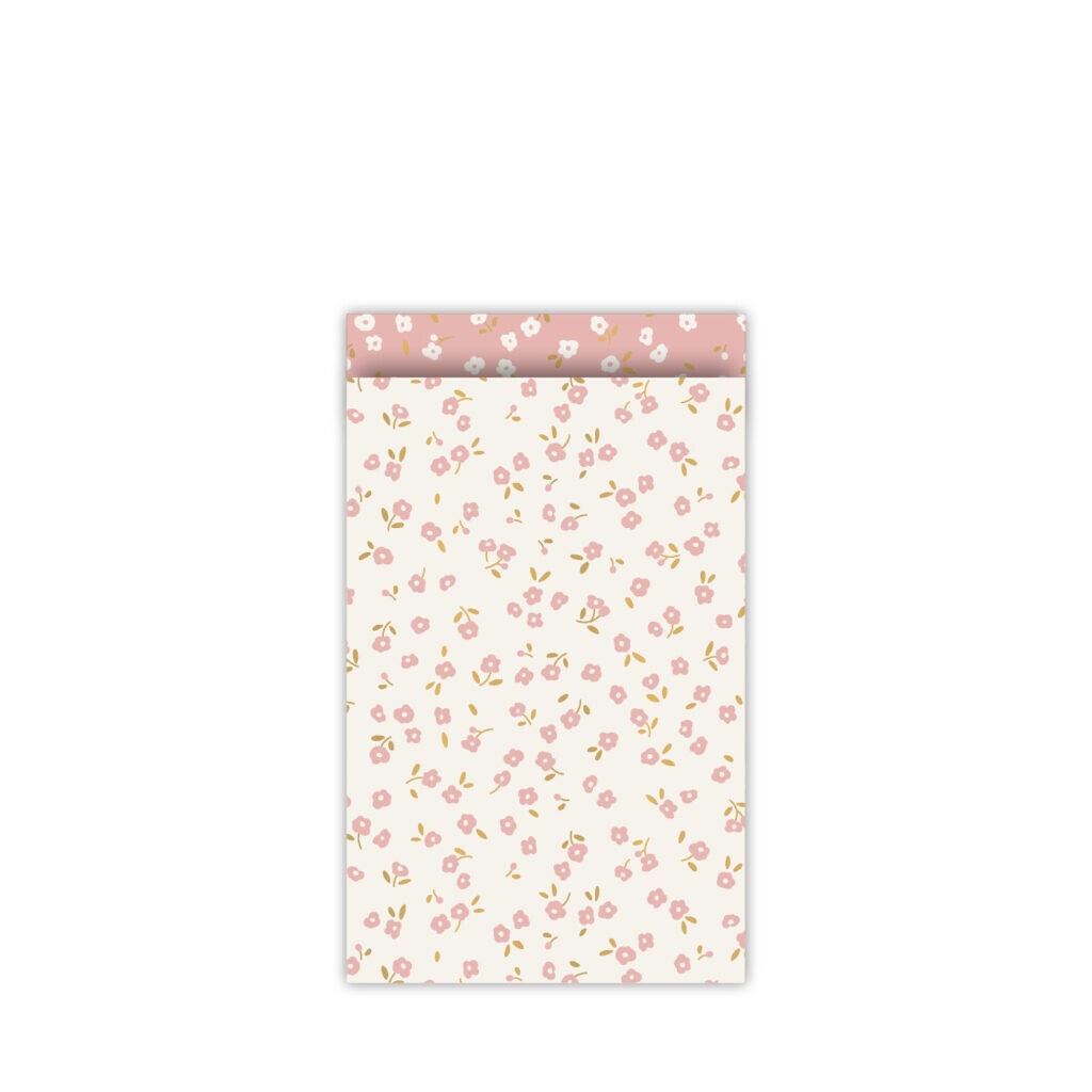 Cadeau Zakje | 12 x 19 | Tiny Petals | White Pink