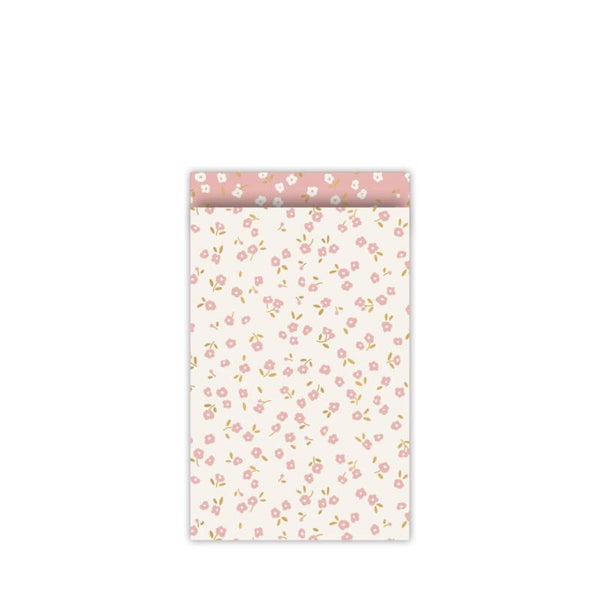 Cadeau Zakje | 12 x 19 | Tiny Petals | White Pink