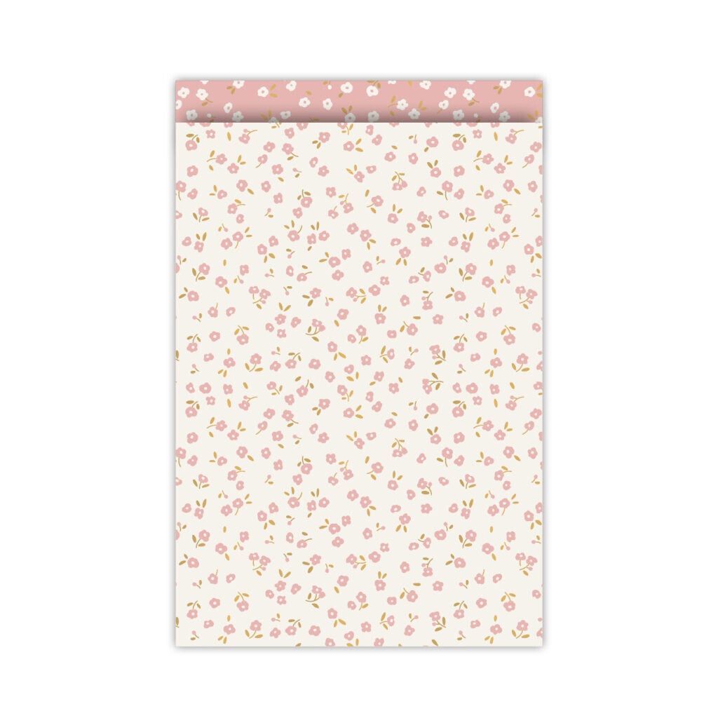 Cadeau Zakje | 17 x 25 | Tiny Petals | White Pink