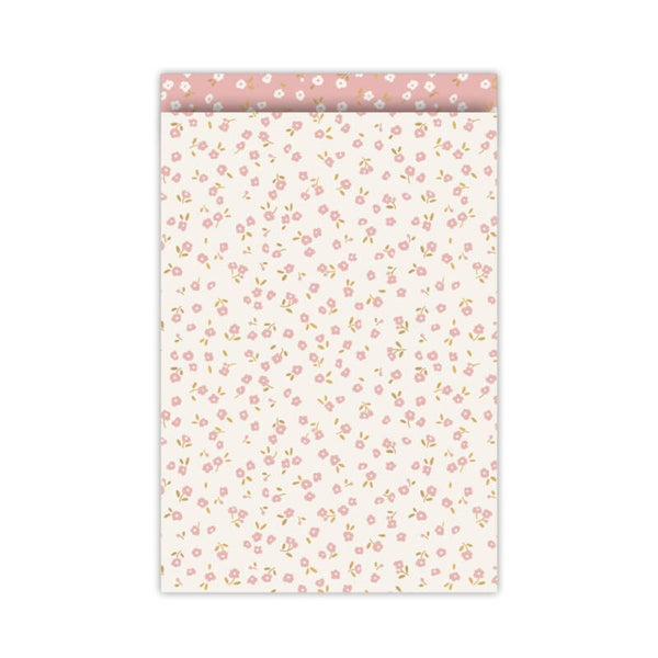 Cadeau Zakje | 17 x 25 | Tiny Petals | White Pink