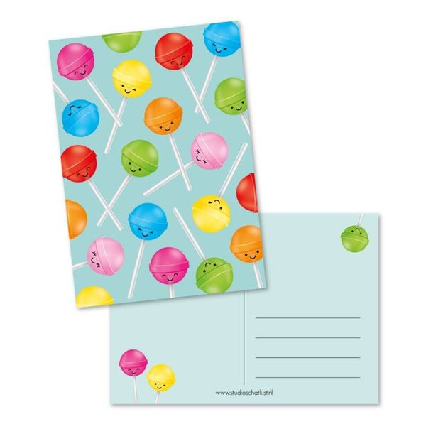 Ansichtkaart | Blanco | Lollies | Mint
