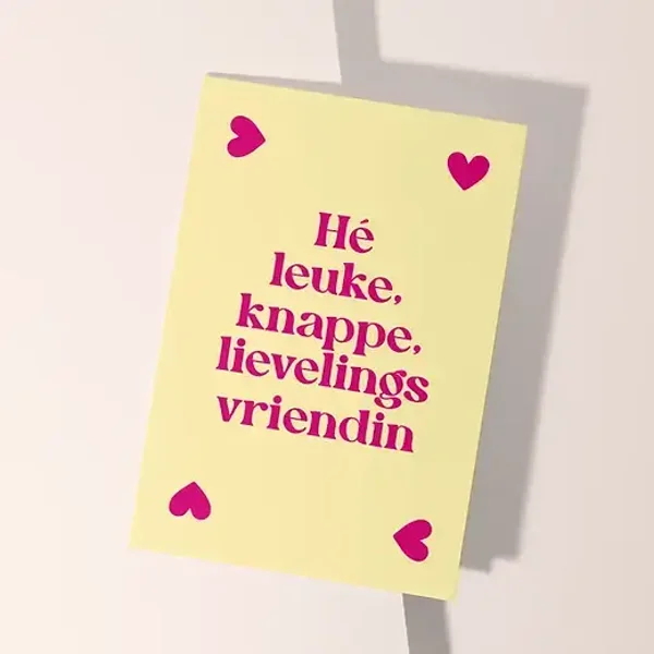 Ansichtkaart | Hé leuke, knappe lievelings vriendin