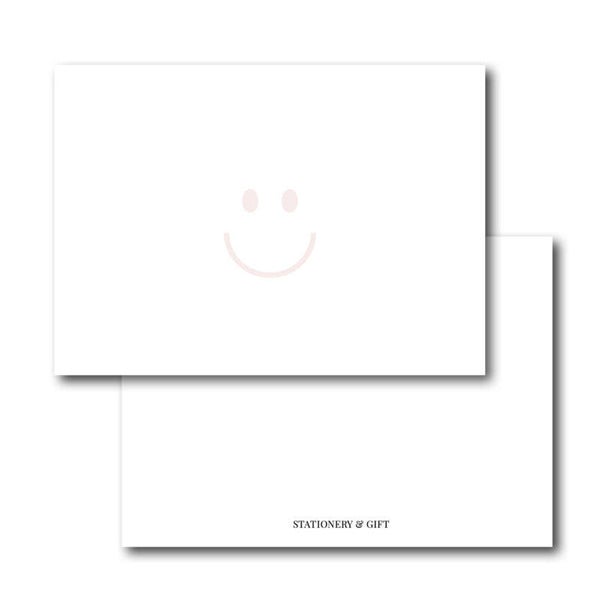 Cadeau Kaartje | Smiley | White Light Pink