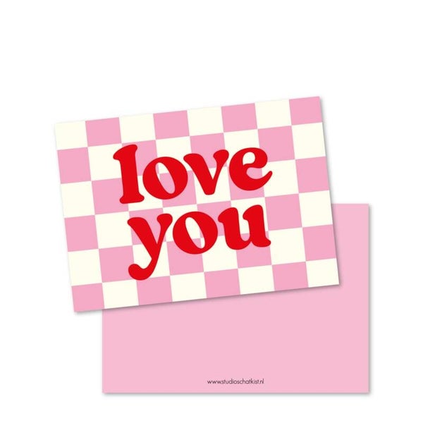 Ansichtkaart | Blocks | Love you