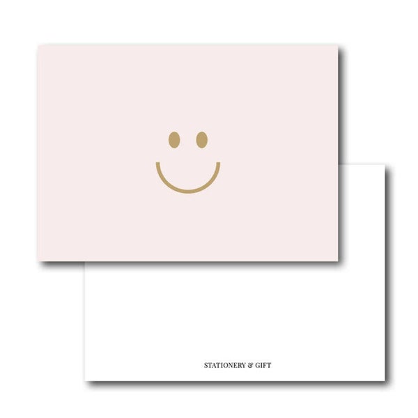 Cadeau Kaartje | Smiley | Pink Brown