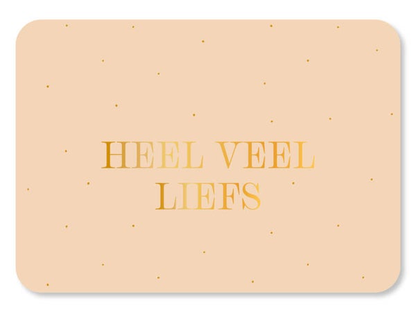 Ansichtkaart | Heel veel liefs | Liggend