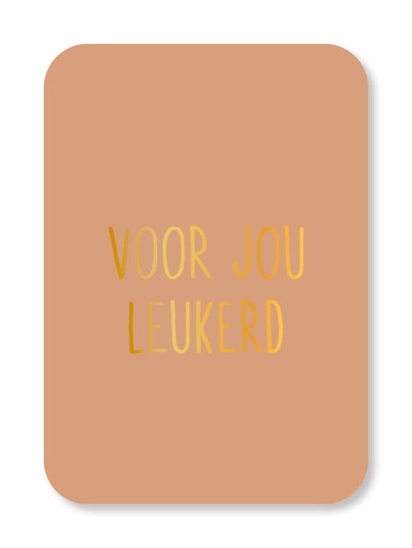 Cadeau Kaartje | Voor jou leukerd