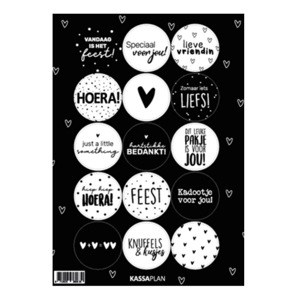 Stickervel | Mix | black / white