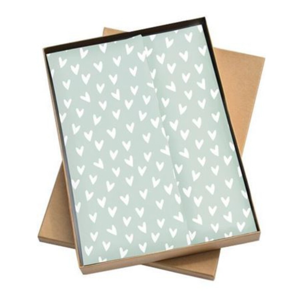 Vloeipapier | Hearts for you | mint