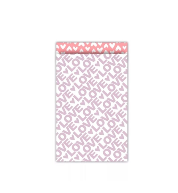 Cadeau Zakje | 12 x 19 | Love Letters | lila