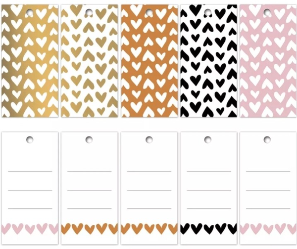 Cadeau Label Set | Ethnic Hearts
