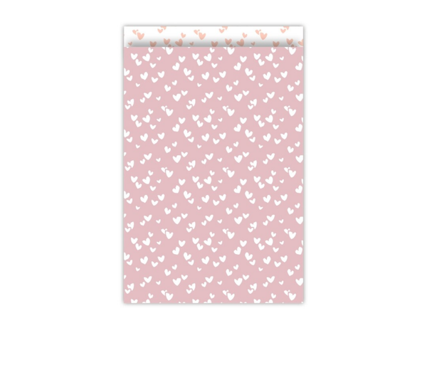 Cadeau Zakje | 17 x 25 | Solo Hearts | Pink Pastel Neon