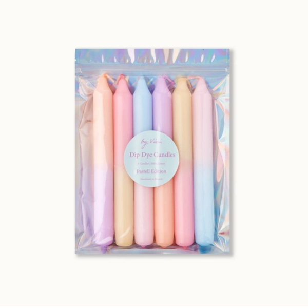 Dip Dye Kaarsen Set | Pastel