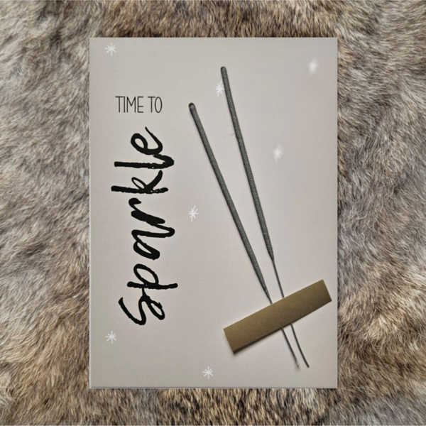 Kaart Extra | Time to sparkle | Taupe