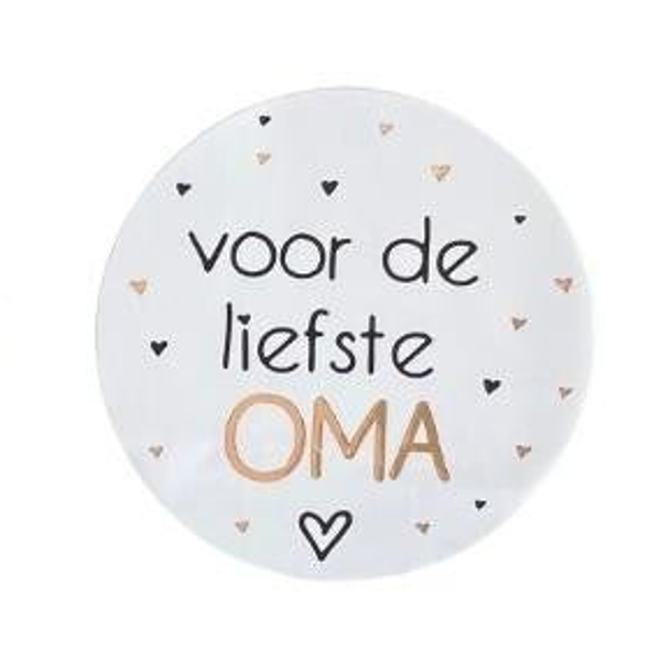 Sticker Rond | 45 mm | Liefste Oma
