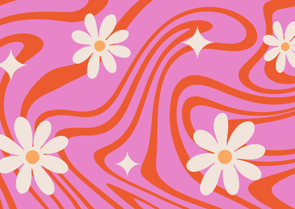 Ansichtkaart | Stars & Flowers