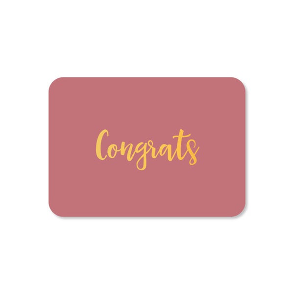 Cadeau Kaartje | Liggend | Congrats