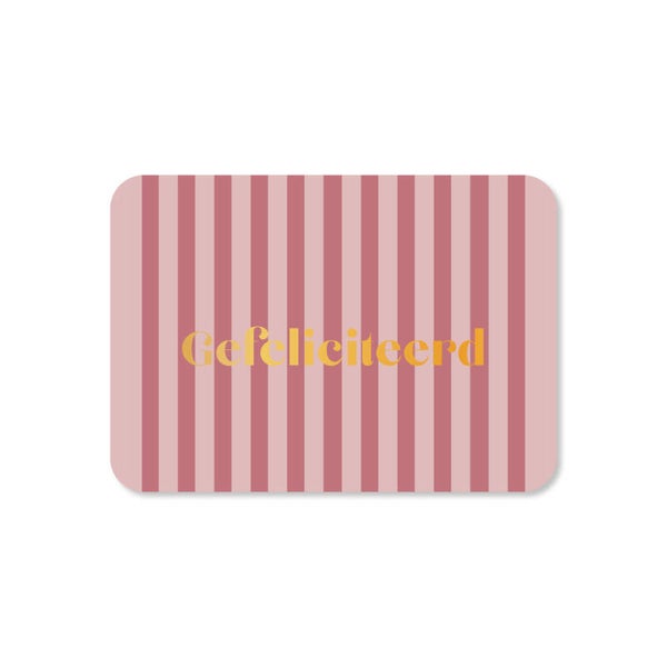 Cadeau Kaartje | Liggend | Gefeliciteerd | Strips