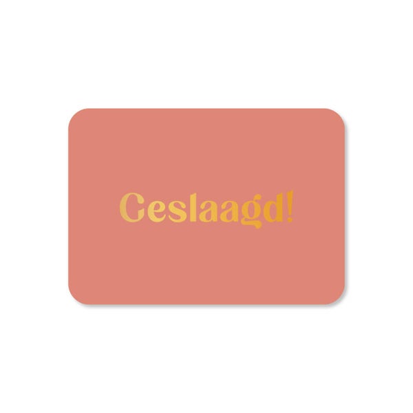 Cadeau Kaartje | Liggend | Geslaagd!