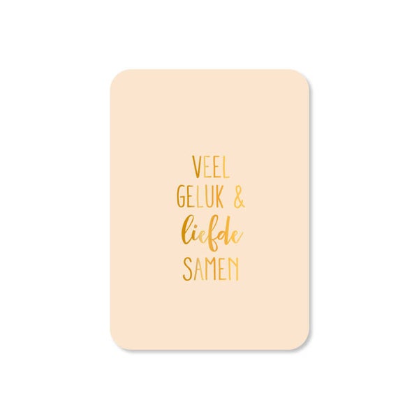 Cadeau Kaartje | Veel geluk & liefde samen